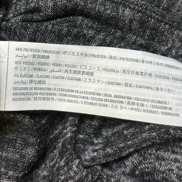 Hollister Dark Gray Jersey Long Sleeve Scoop Neck Fit & Flare Sweater Dress Sz L - Picture 5 of 6